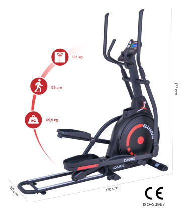 Vélo elliptique ELLIXIUM FD - CARE - pliable et connecté - Reconditionné