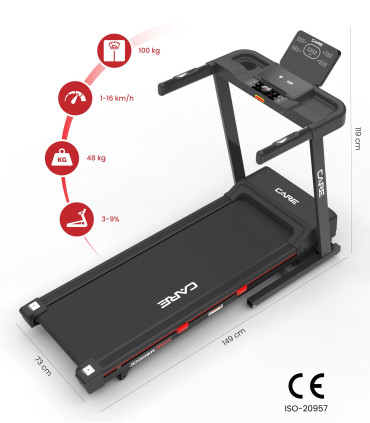 Tapis de course connecté - 16km/h - CARE - Jogger max - KINOMAP
