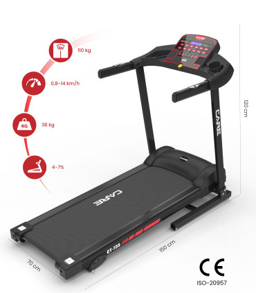 Tapis de course connecté - 14km/h - CARE - KINOMAP