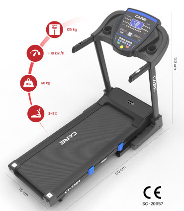 Verbonden Loopband CARE - CT-5584-3 - 18km/u - Kinomap - FBA-DE