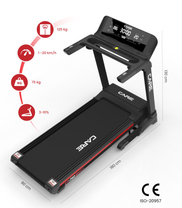 Tapis de course connecté - 20km/h - CARE - CT-750 - Reconditionné