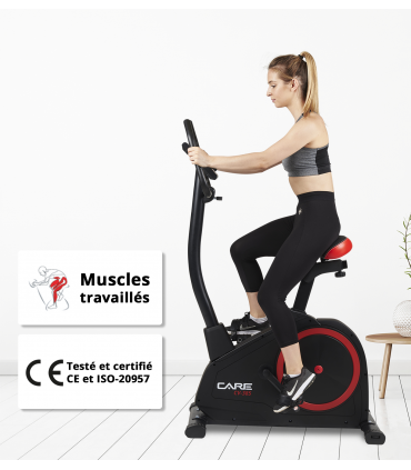 Vélo d'appartement - CARE - CV-385 - Ergomètre et connecté - Reconditionné