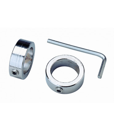 Verchroomde stalen ring met sleutel - CARE