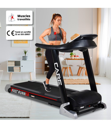 Tapis de course connecté - 22km/h - CARE - Fast Runner - KINOMAP - Reconditionné