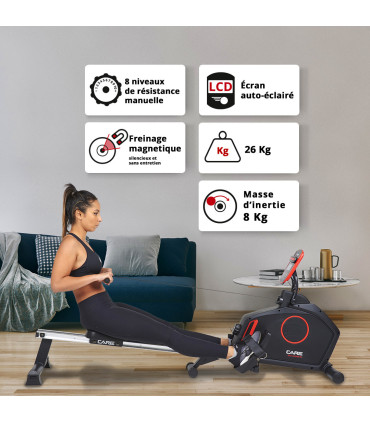Rameur Mag-Clipper KS Connecté Kinomap - CARE