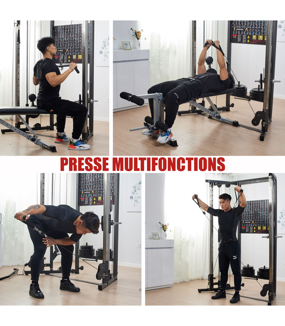 Appareil de musculation multi-poste utra complet pour home gym pas
