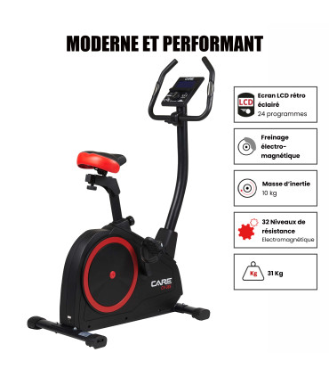 Vélo d'appartement - CARE - CV-385 - Ergomètre et connecté - FBA