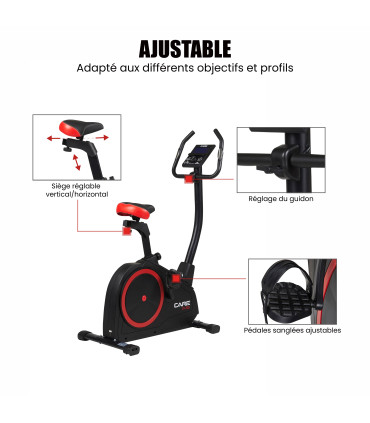 Vélo d'appartement - CARE - CV-385 - Ergomètre et connecté - FBA