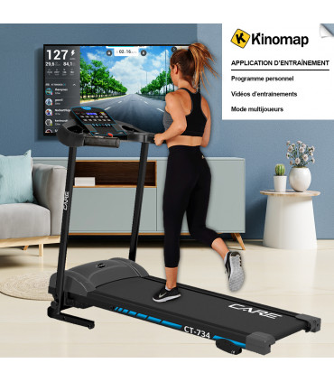 Tapis de course connecté - 14km/h - CARE - CT-734-2 FBA - KINOMAP