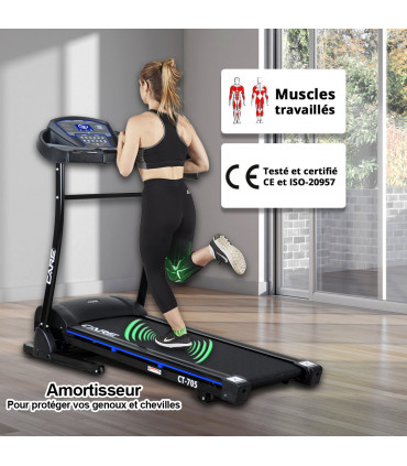 Tapis de course connecté - 16km/h - CARE -FBA- CT-705-2 - KINOMAP