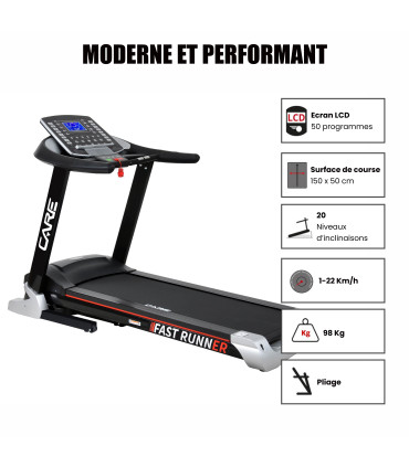 Connected loopband - 22 km/u - CARE - FAST RUNNER - KINOMAP