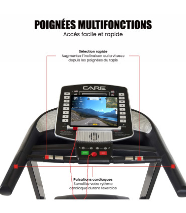 Tapis de course connecté - 22km/h - CARE - FAST RUNNER - KINOMAP