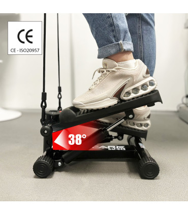 Mini stepper met teller en weerstandsbanden - CARE - SM-842