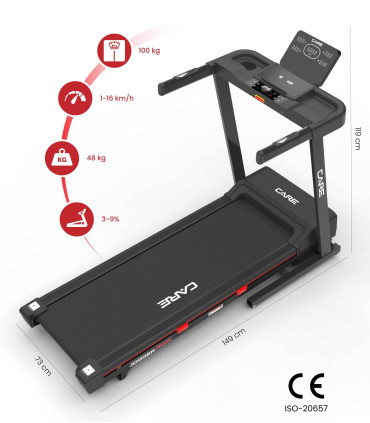 Tapis de course connecté - 16km/h - CARE - Jogger max - KINOMAP