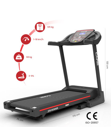 Tapis de course connecté - 18km/h - CARE - JOG RUNNER - KINOMAP