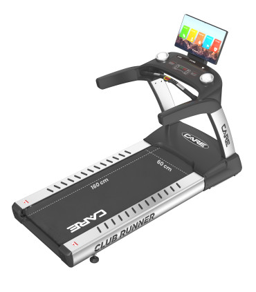 Tapis de course professionnel - 25km/h - CARE - CLUB RUNNER écran TFT